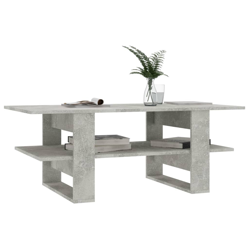 vidaXL Salontafel 110x55x42 cm bewerkt hout betongrijs