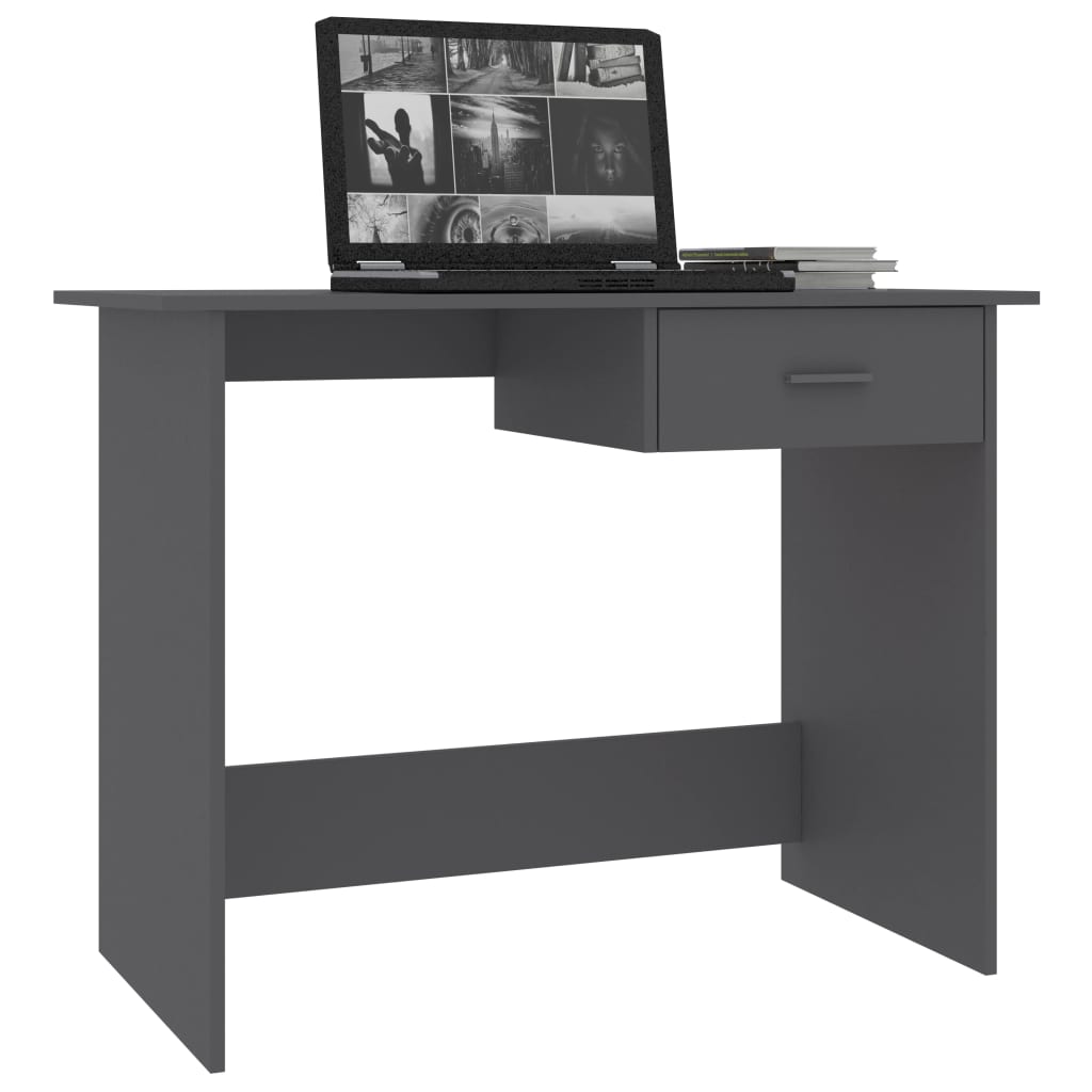 

vidaXL Bureau 100x50x76 cm bewerkt hout grijs