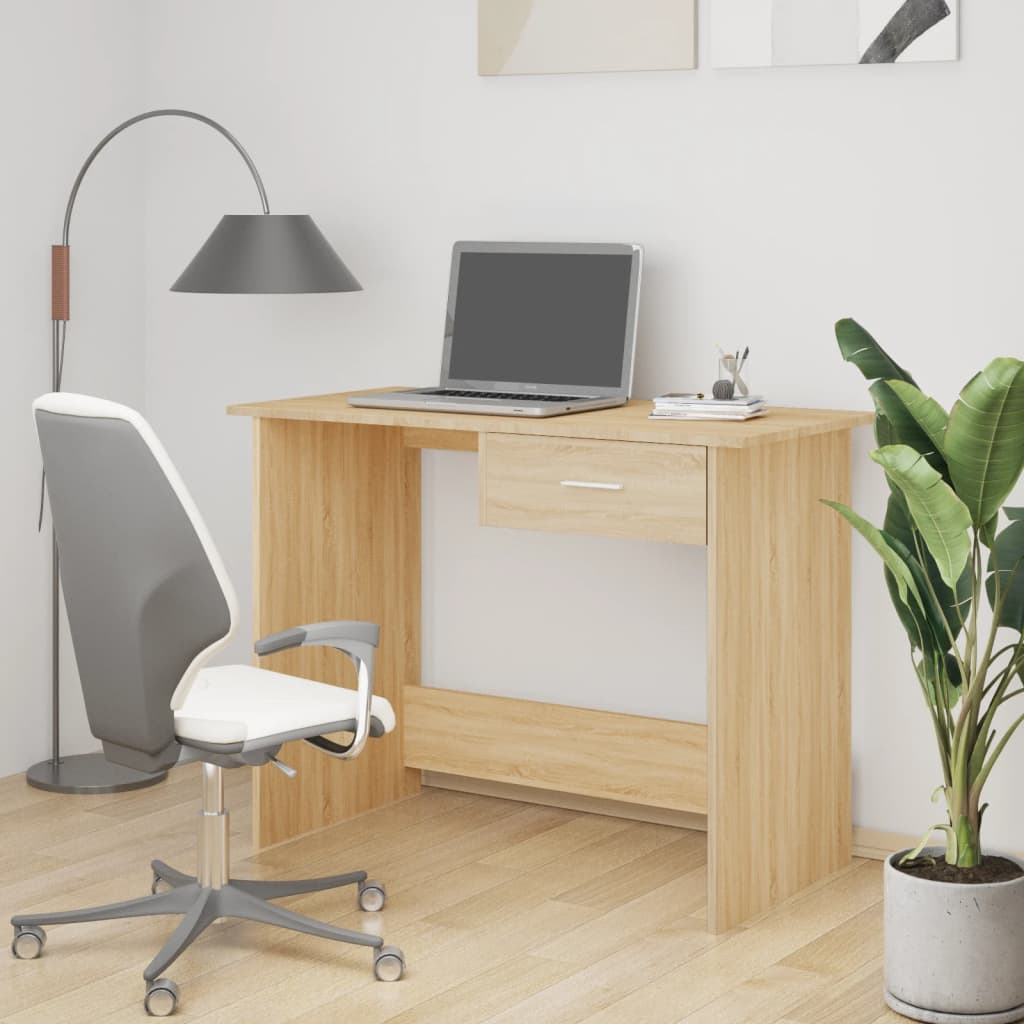 vidaXL Bureau Chêne sonoma 100 x 50 x 76 cm Aggloméré