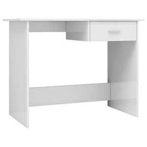 Psací stůl bílý s vysokým leskem 100x50x76 cm kompozitní dřevo - obrázek 2