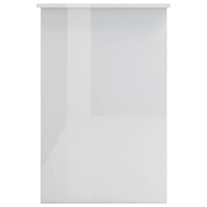 Psací stůl bílý s vysokým leskem 100x50x76 cm kompozitní dřevo - obrázek 5