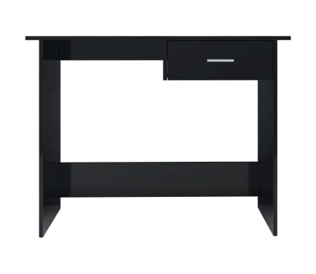 Vidaxl Desk High Gloss Black 100x50x76 Cm Chipboard Vidaxl Ie