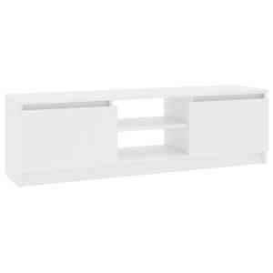 TV stolek bílý 120 x 30 x 35,5 cm dřevotříska - obrázek 2