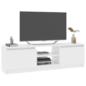 TV stolek bílý 120 x 30 x 35,5 cm dřevotříska - obrázek 3