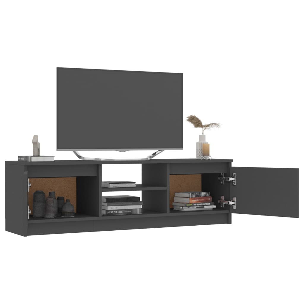Meuble TV Gris 120x30x35,5 cm Aggloméré | meublestv.fr 5