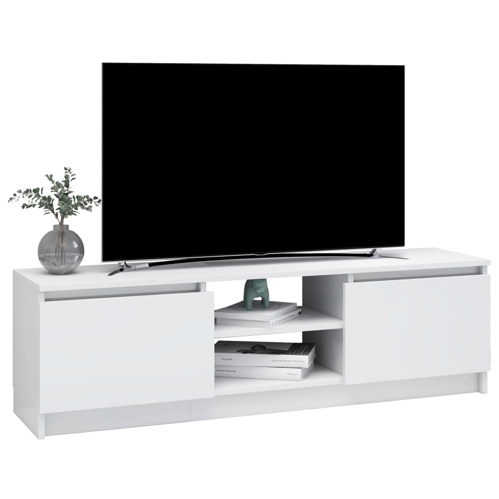 

vidaXL Tv-meubel 120x30x35,5 cm bewerkt hout hoogglans wit