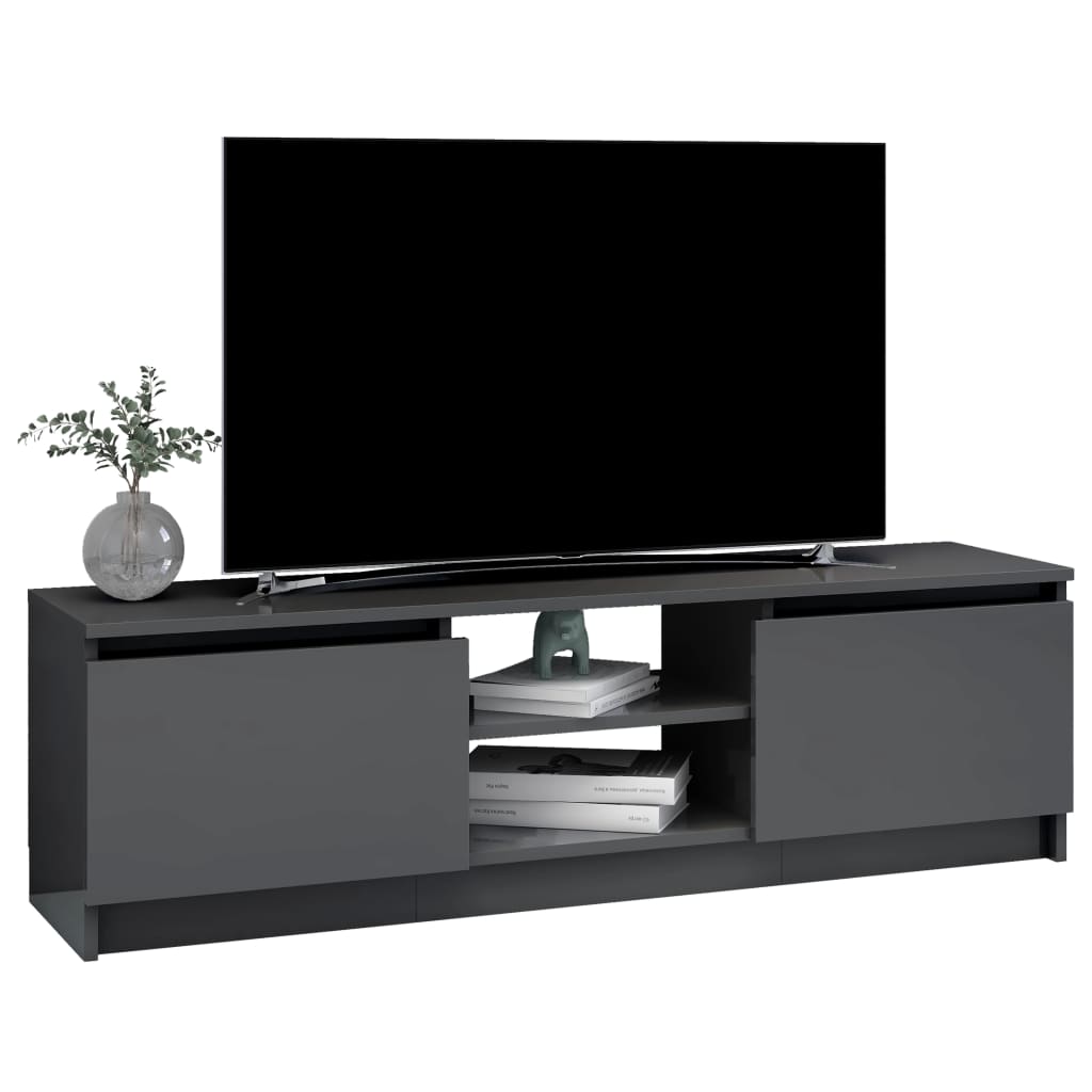 

vidaXL Tv-meubel 120x30x35,5 cm spaanplaat hoogglans grijs