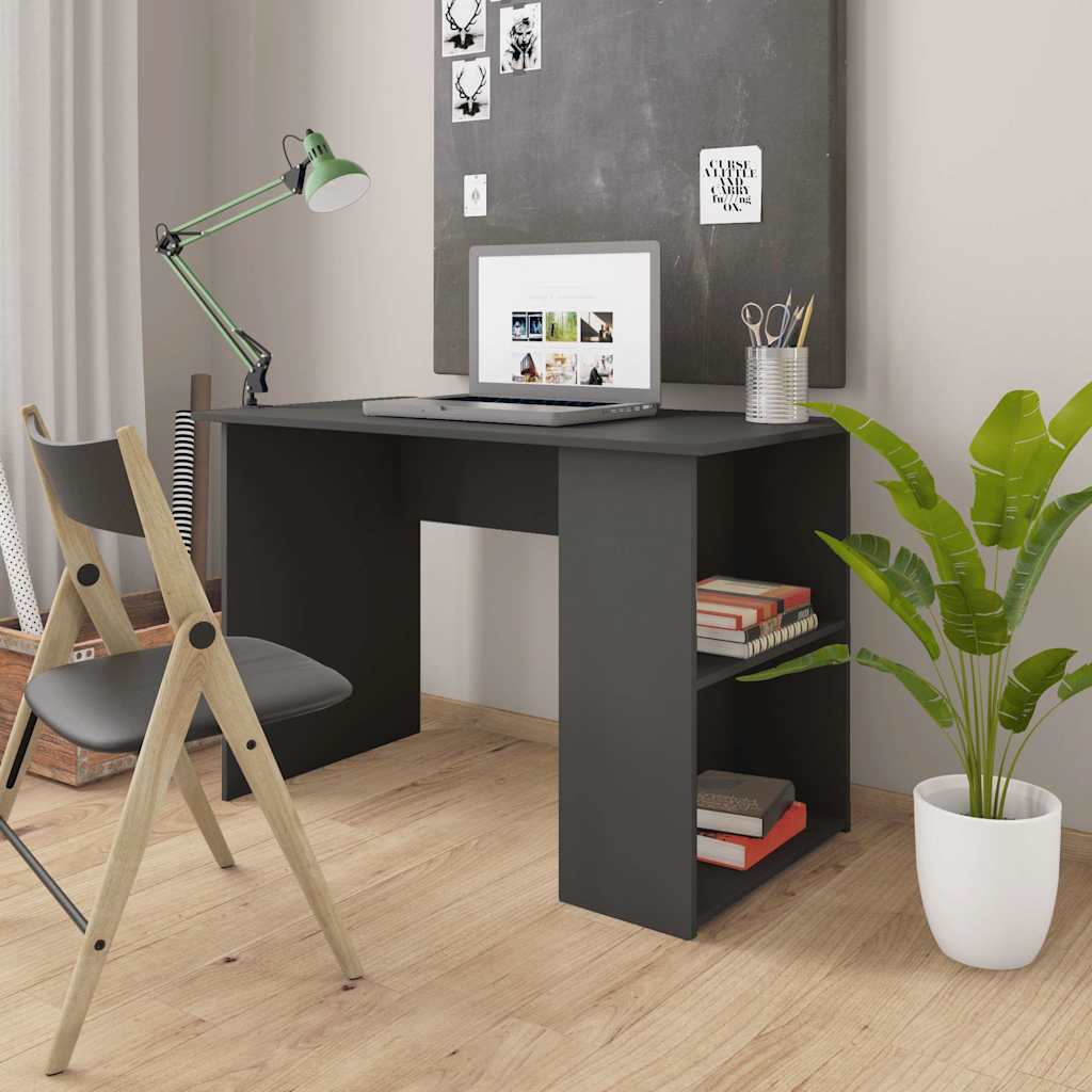 vidaXL Biurko, szare, 110x60x73 cm, materia� drewnopochodny