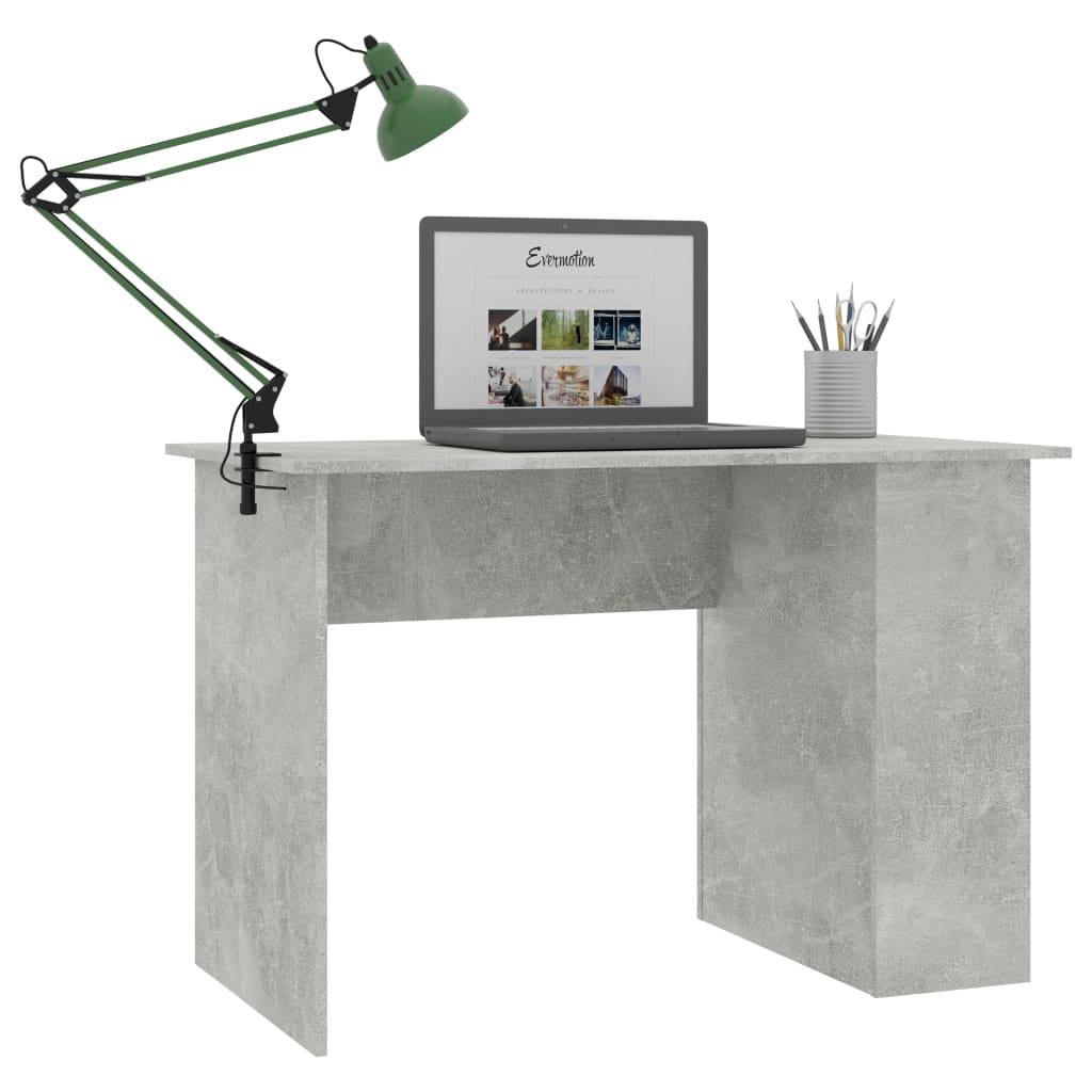 

vidaXL Bureau 110x60x73 cm spaanplaat betongrijs