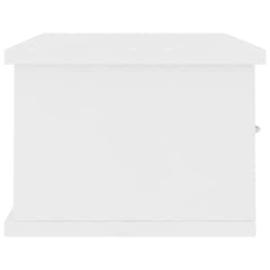 Nástěnná police se zásuvkami bílá 60x26x18,5cm kompozitní dřevo - obrázek 5