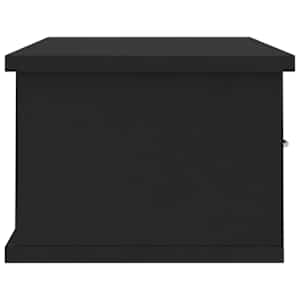 Nástěnná police se zásuvkami černá 60x26x18,5 cm - obrázek 5