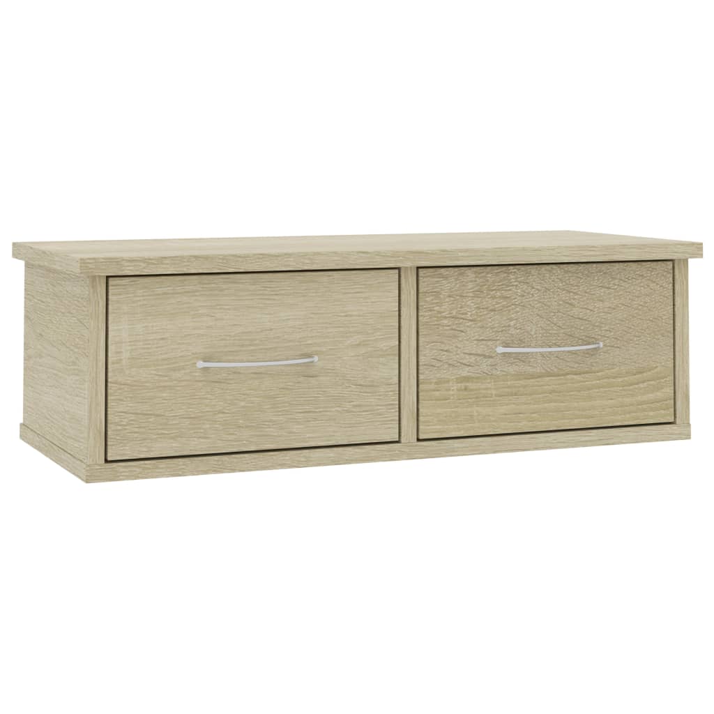 

vidaXL Wall-mounted Drawer Shelf Sonoma Oak 23.6"x10.2"x7.3" Engineered Wood
