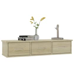 vidaXL Wall-mounted Drawer Shelf Sonoma Oak 88x26x18,5 cm Engineered Wood