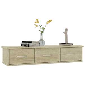 vidaXL Wall-mounted Drawer Shelf Sonoma Oak 88x26x18,5 cm Engineered Wood
