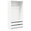 vidaXL garderoob valge 100 x 50 x 200 cm tehispuit