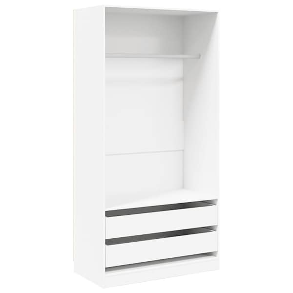 vidaXL garderoob valge 100 x 50 x 200 cm tehispuit