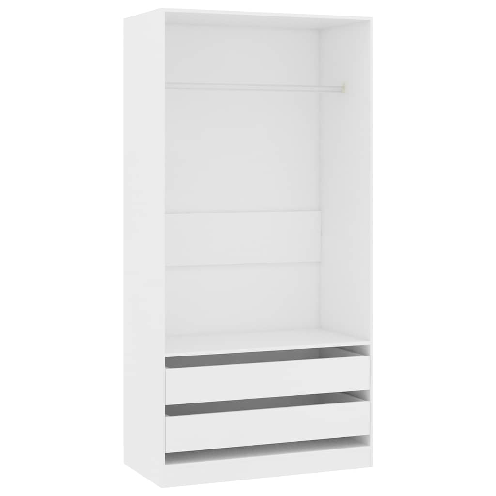 vidaXL Šatní skříň bílá 100 x 50 x 200 cm kompozitní dřevo