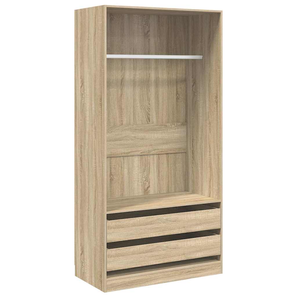 Garderobna omara sonoma hrast 100x50x200 cm iverna plošča
