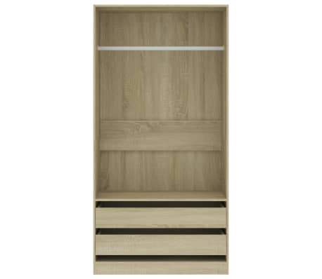 vidaXL Garderobe sonoma eik 100x50x200 cm konstruert tre