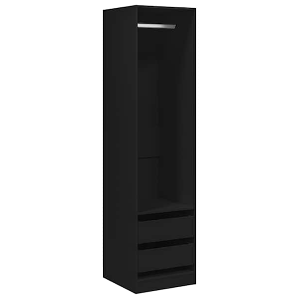 vidaXL garderoob sahtlitega must 50 x 50 x 200 cm tehispuit