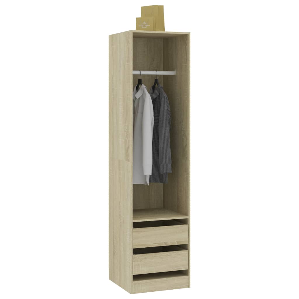 

vidaXL Kledingkast met lades 50x50x200 cm spaanplaat sonoma eikenkleur
