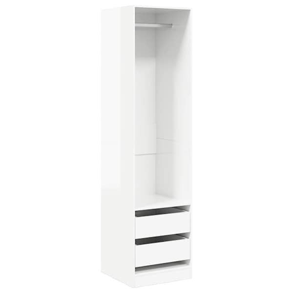 vidaXL garderoob sahtlitega valge 50x50x200 cm tehispuit