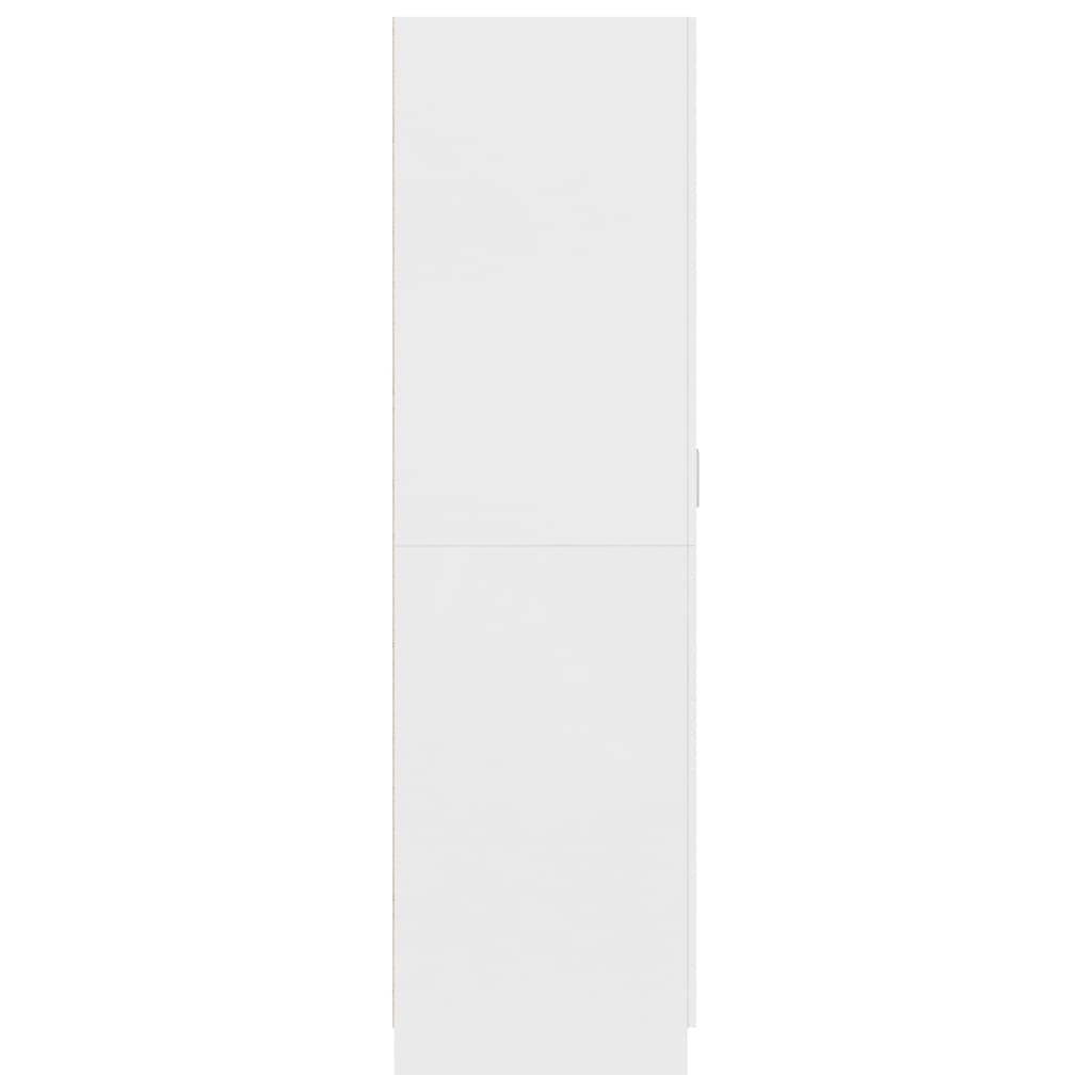 Fehér forgácslap ruhásszekrény 80 x 52 x 180 cm 