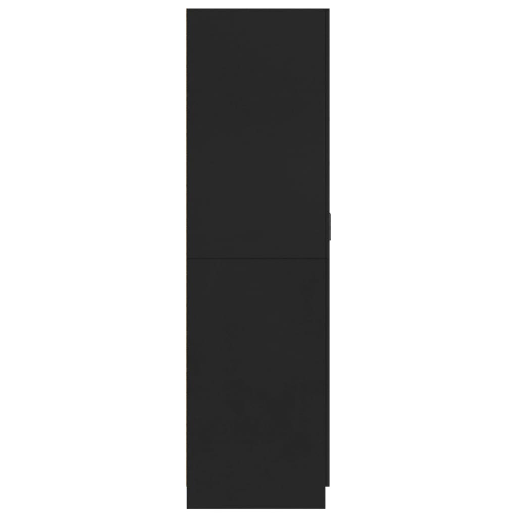 Fekete szerelt fa ruhásszekrény 80 x 52 x 180 cm 