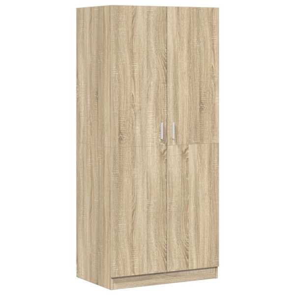 vidaXL garderoob Sonoma tamm 80 x 52 x 180 cm tehispuit
