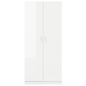 Šatní skříň bílá s vysokým leskem 80x52x180 cm kompozitní dřevo - obrázek 6