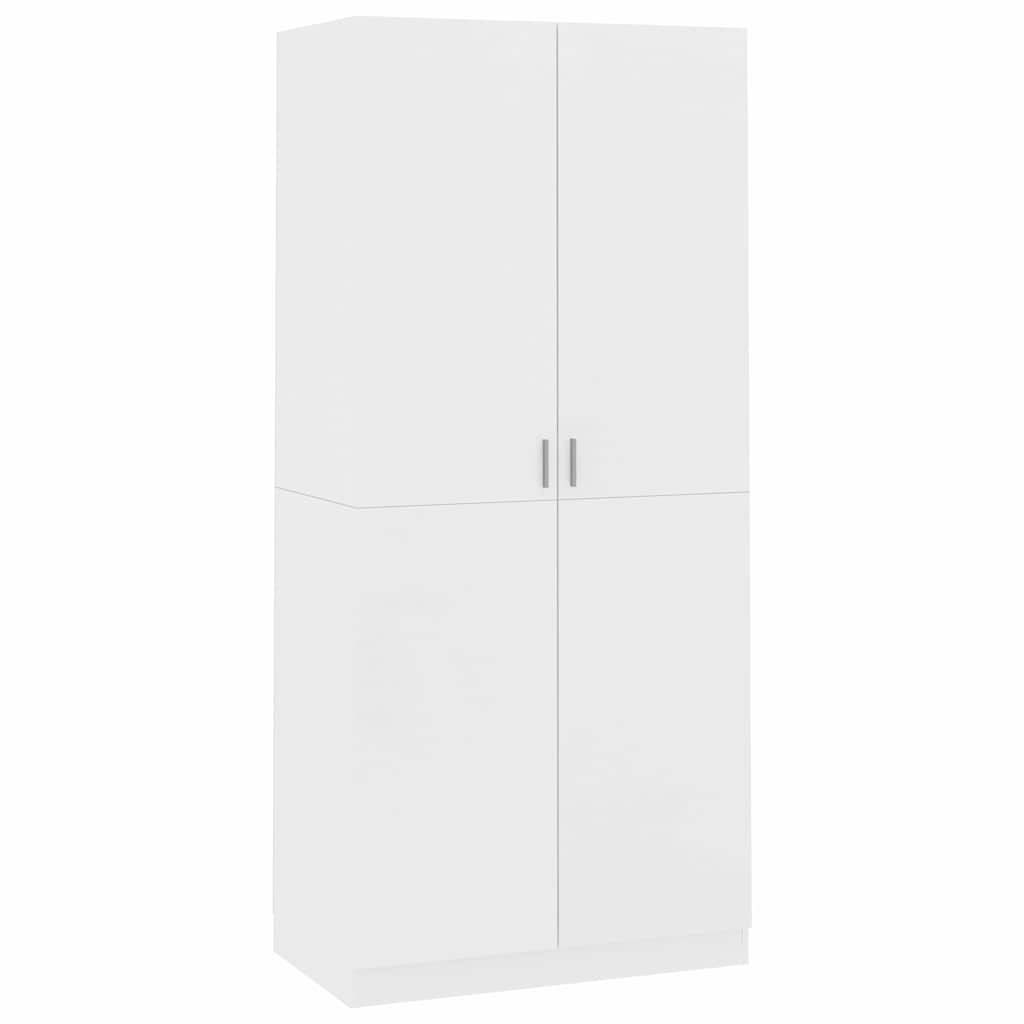 vidaXL Šatní skříň bílá 90 x 52 x 200 cm kompozitní dřevo