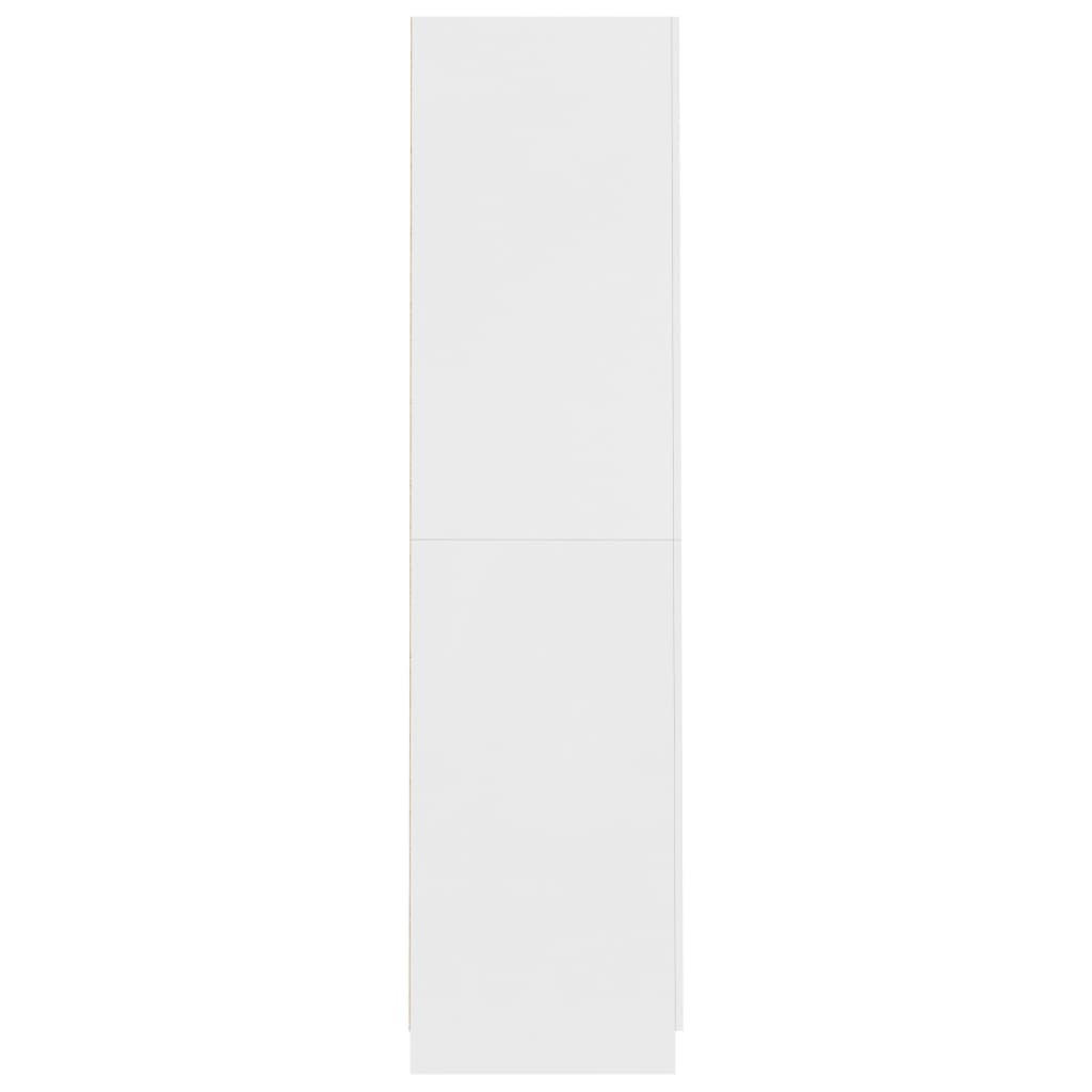Fehér forgácslap ruhásszekrény 90 x 52 x 200 cm 