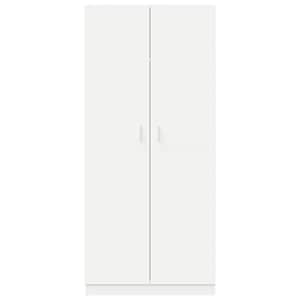 Šatní skříň bílá 90 x 52 x 200 cm kompozitní dřevo - obrázek 6