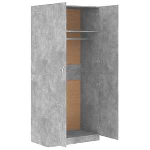 Šatní skříň betonově šedá 90 x 52 x 200 cm kompozitní dřevo - obrázek 6