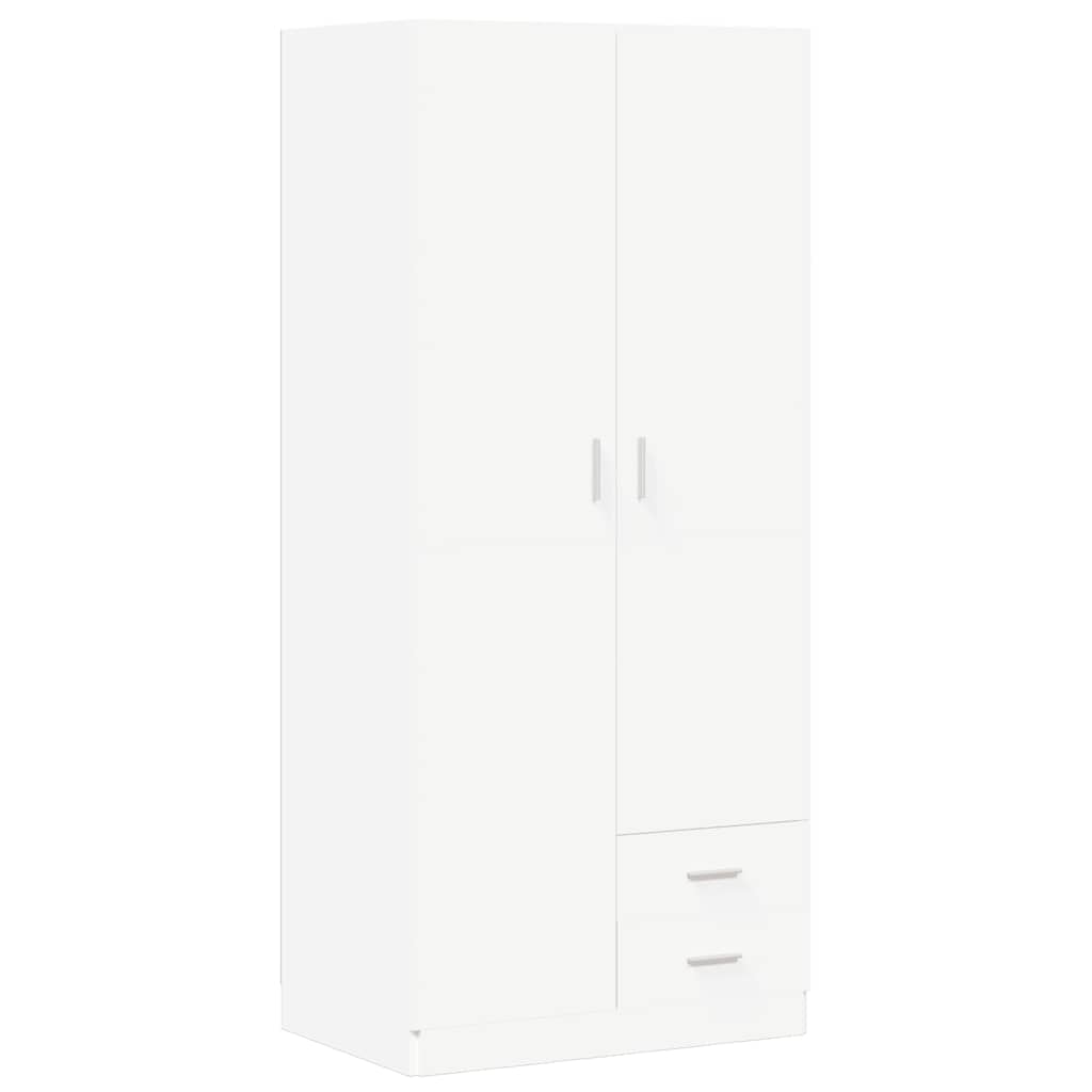 E-shop vidaXL Šatník, biely 80x52x180 cm, kompozitné drevo