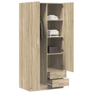 vidaXL Kleiderschrank Sonoma-Eiche 80x52x180 cm Holzwerkstoff