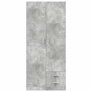 Šatní skříň betonově šedá 80 x 52 x 180 cm kompozitní dřevo - obrázek 4