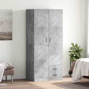 Šatní skříň betonově šedá 80 x 52 x 180 cm kompozitní dřevo - obrázek 1