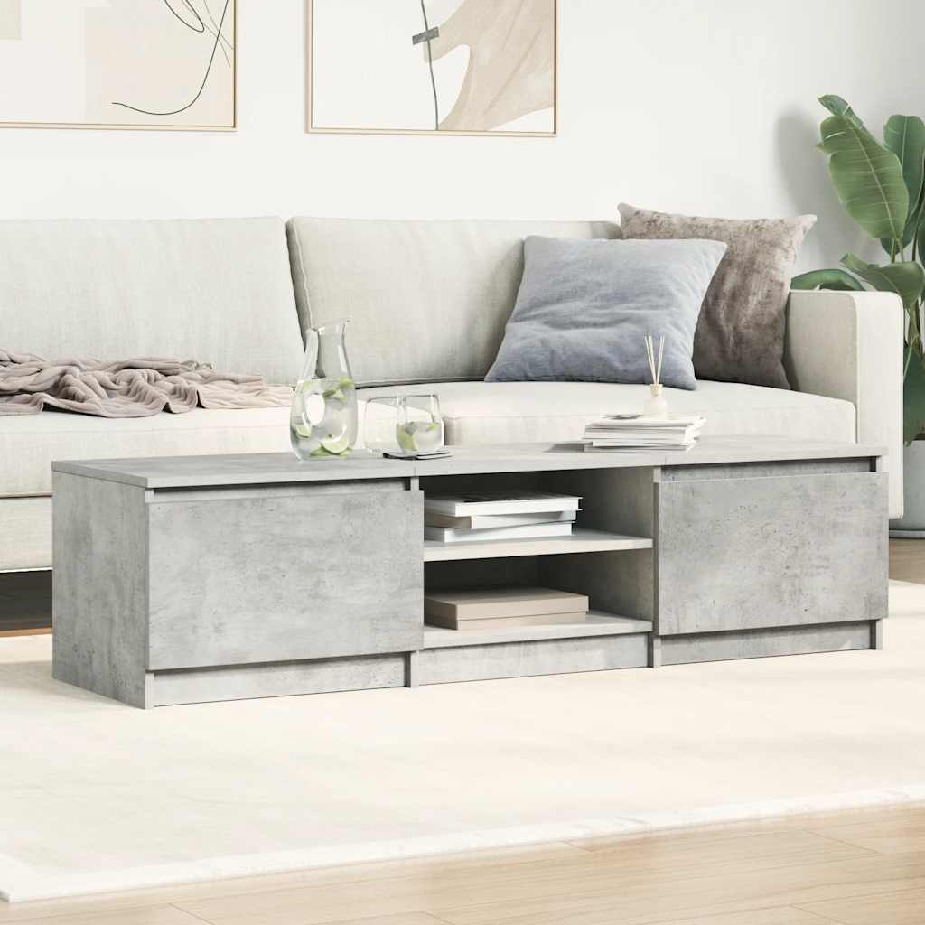 vidaXL Tv-meubel 140x40x35,5 cm bewerkt hout betongrijs afbeelding
