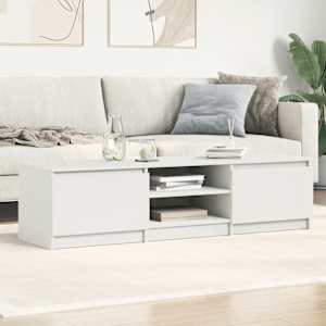 TV stolek bílý s vysokým leskem 140x40x35,5 cm kompozitní dřevo - obrázek 3