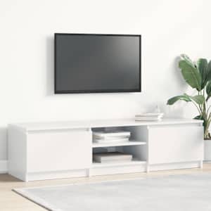 TV stolek bílý s vysokým leskem 140x40x35,5 cm kompozitní dřevo - obrázek 1