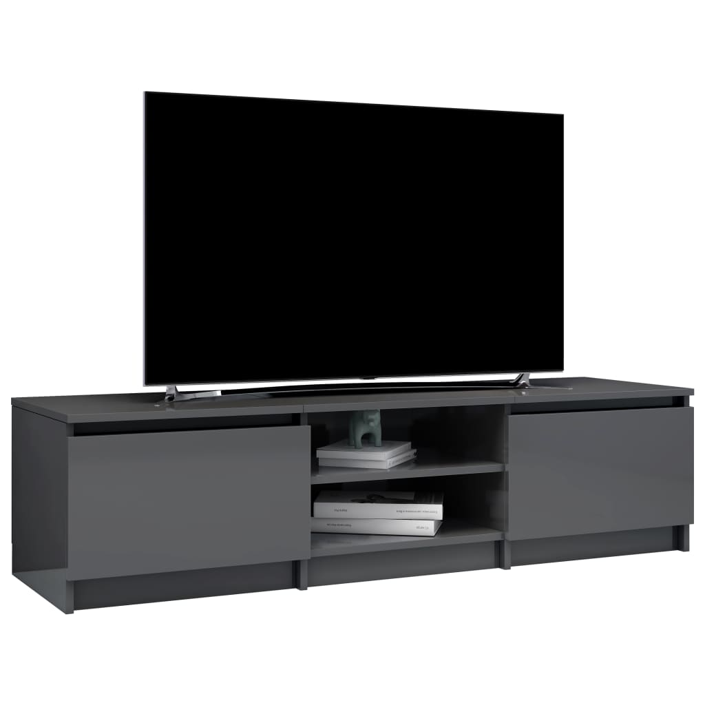 

vidaXL Tv-meubel 140x40x35,5 cm spaanplaat hoogglans grijs