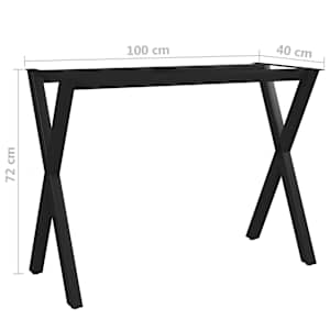 Nohy k jídelnímu stolu ve tvaru X 100 x 40 x 72 cm - obrázek 6