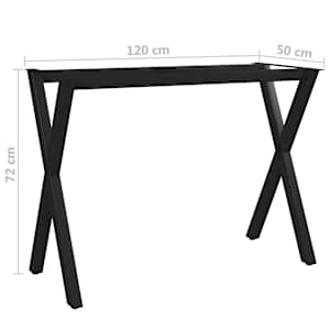 Nohy k jídelnímu stolu ve tvaru X 120 x 50 x 72 cm - obrázek 6