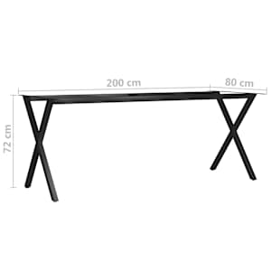 Nohy k jídelnímu stolu ve tvaru X 200 x 80 x 72 cm - obrázek 6