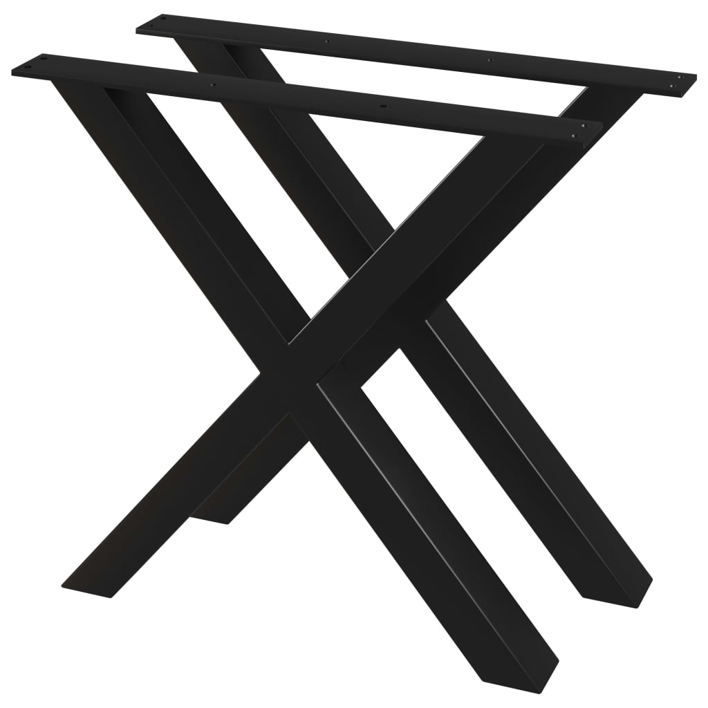 vidaXL Ruokapöydän jalat 2 kpl X-runko 80×72 cm