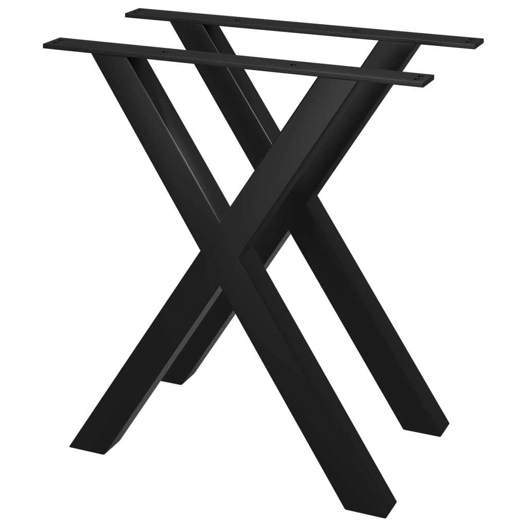 vidaXL Ruokapöydän jalat 2 kpl X-runko 70×72 cm