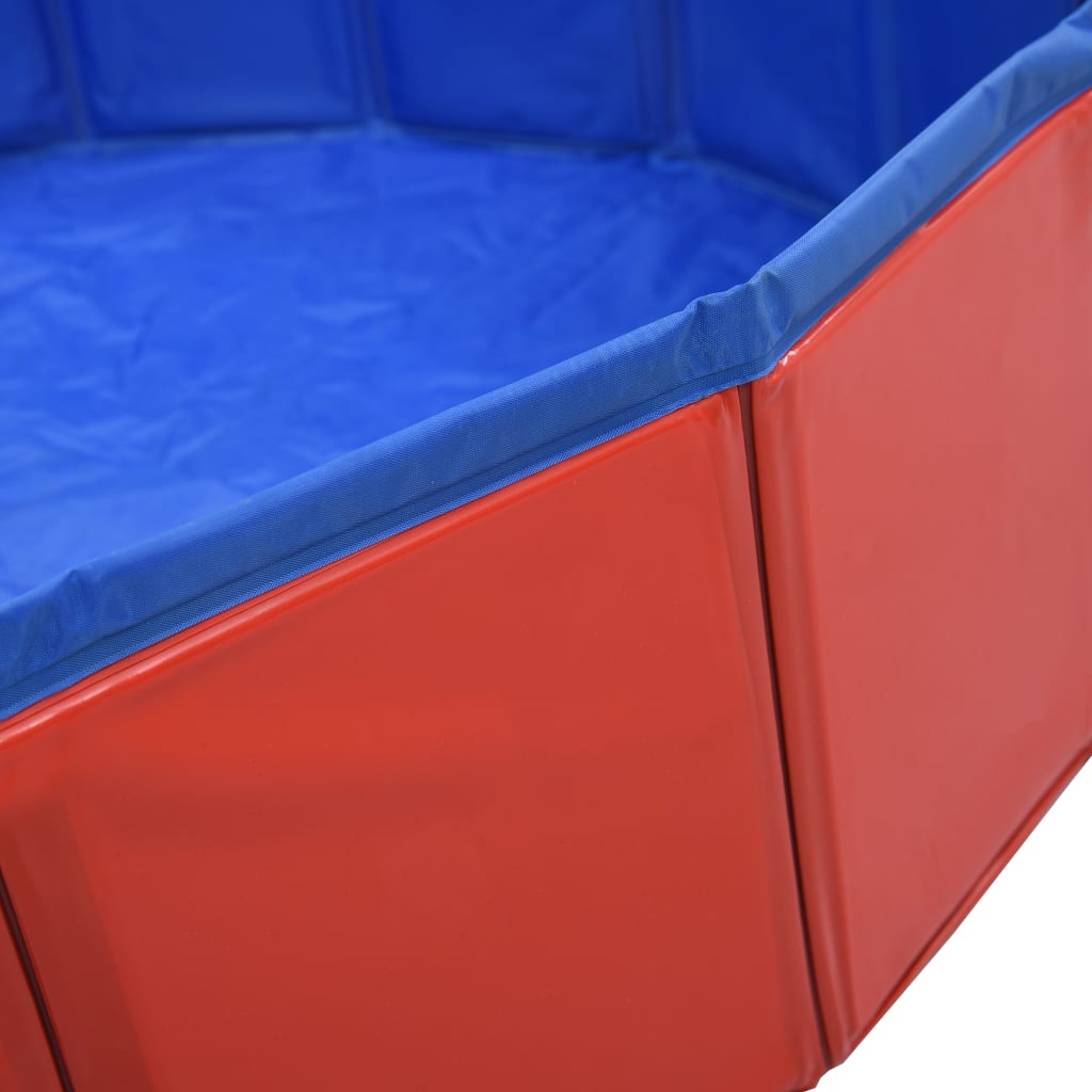  Skladací bazén pre psov červená 120x30 cm PVC