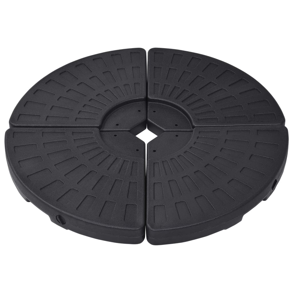 vidaXL Suport de umbrelă în formă de evantai, 4 buc., negru vidaXL
