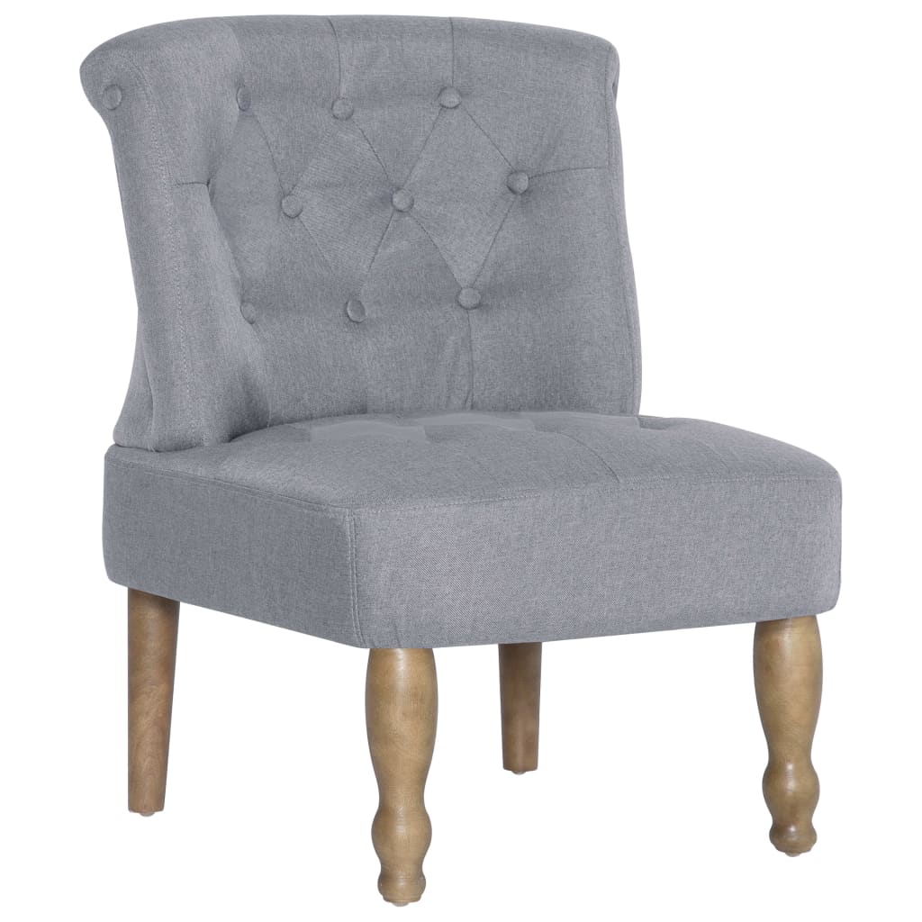 

vidaXL French Chair Light Gray Fabric